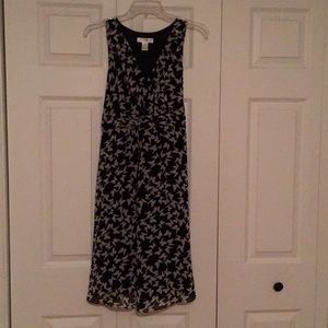 Maternity Dress Black with white butterflies Small